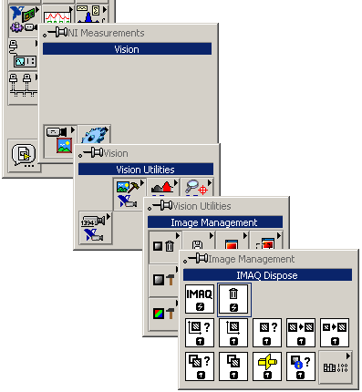 Vision -> Vision Utilities -> Image Management -> IMAQ Dispose